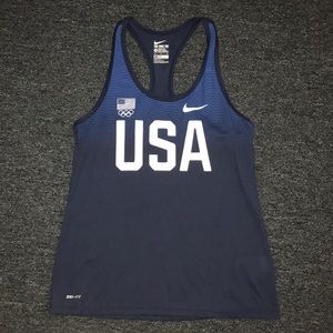 Navy blue USA Olympic tank